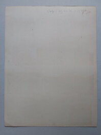 Le verso de la Planche Originale 6 du BB 70 par Galep et Rémy , avec annotation au crayon