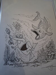 Eugeen Goossens - Variant cover Suske en Wiske - Illustration originale