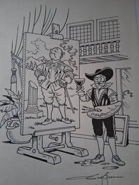 Eugeen Goossens - Variant cover Suske & Wiske - Illustration originale
