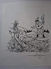 Eugeen Goossens - Variant cover Suske & Wiske - Illustration originale