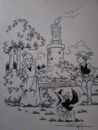 Eugeen Goossens - Variant cover Suske & Wiske - Illustration originale