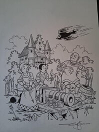 Eugeen Goossens - Variant cover Suske & Wiske - Illustration originale