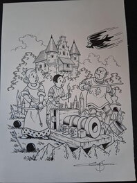Eugeen Goossens - Variant cover Suske & Wiske - Illustration originale