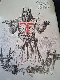 Dan Ianos - La croix sanglante illustration - Illustration originale