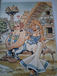 Félix Meynet - Asterix hommage - Illustration originale