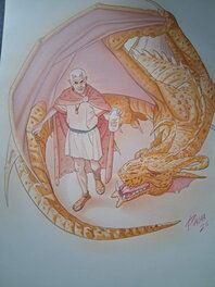 Antonio Palma - Gulden draak commission - Illustration originale