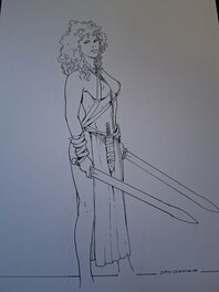 Vladimir Davidenko - Sexy warrior - Illustration originale