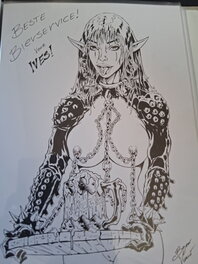 Boyan Vukic - Dedicace Gothic Elf - Illustration originale