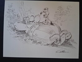 Jean Bastide - Obelix & Idéfix - Illustration originale