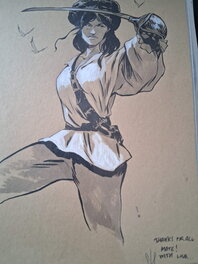 Stefano Carloni - Dedicace Barbe Rouge - Original Illustration