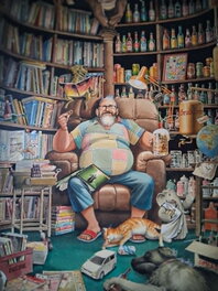 Aleksa Gajic - My mancave - Original Illustration