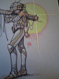 Dylan Teague - Cyborg - Illustration originale