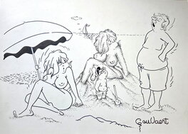GOUVAERT - Tu as l’œil, mon grand ! Ces courbes… On dirait que tu as capté bien plus qu’un visage - Original Illustration