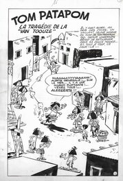 Leone Cimpellin - Tom Patapom, la Tragédie de la Van Toouze - Parution dans Brik n°158 (Aventures et Voyages) - Comic Strip