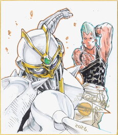 Hidetoshi Omori - Jojo's Bizarre Adventure - Polnareff and Silver Chariot - Original Illustration
