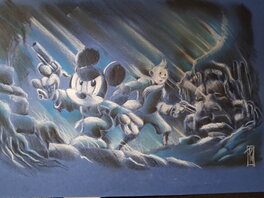 Paolo Mottura - Tintin & Mickey - Original Illustration