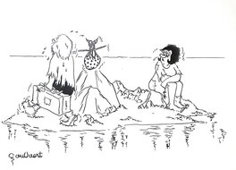 GOUVAERT - Bon, je vais prendre l'air ... - Illustration originale