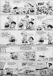 Marcel Remacle - 1958 - le Vieux Nick et Barbe-Noire : Le Vaisseau du Diable - Planche originale