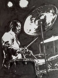 Art Blakey à la batterie Art Blakey à la batterie