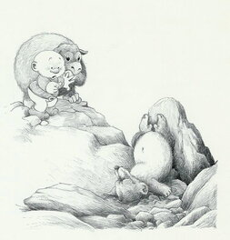 Jean Dulieu - Original drawing Paulus en Ploumanac - Planche originale