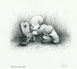 Jean Dulieu - Originele tekening Paulus en Ploumanac - Planche originale