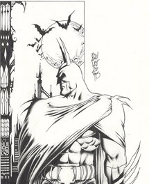 Raul & Gianluca Cestaro - Illustration Batman - Illustration originale