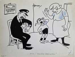 René Hanau - 9H30 ! 2ème distribution - Illustration originale