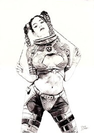 Thib - Space girl 5 - Illustration originale