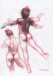 Liberatore - Les Gymnastes - Illustration originale