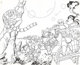 Tim Eldred - Armored Trooper VOTOMS #1 – Supreme Survivor | Cover | Amerimanga - Illustration originale
