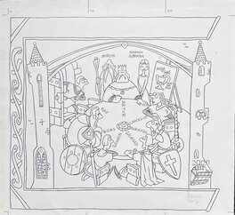 Hanco Kolk - Koning Arthur - De Ronde tafel - Planche originale