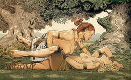 François Miville-Deschênes - Fantaisie érotique 30, Pause - Illustration originale