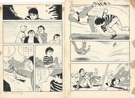 Katsumi Shimomoto - Cool Guy | Satō Masaaki Production | pgs56-57 - Planche originale