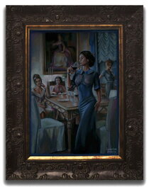 Intriguing scene in Venetian frame Intriguing scene in Venetian frame