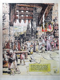Antonio Hernandez Palacios - El Cid, 2. Las Cortes de León (plancha 14) - Planche originale