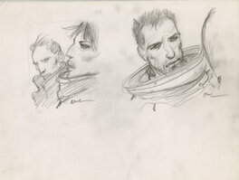 Enki Bilal - Bug livre 1 - dessin original préparatoire - Planche originale