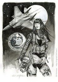 Gil Formosa - Lady X - F15- Buck Danny - Original Illustration