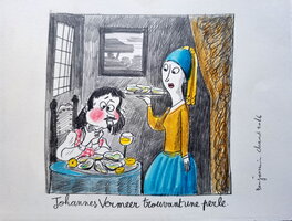 Benjamin Chaud - L'art à table : Vermeer - Illustration originale