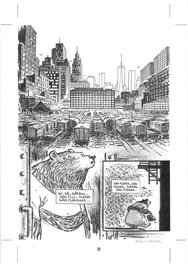 Kokor - Alain Kokor - L'ours est un écrivain comme les autres p. 33 - Planche originale