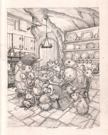 Christopher Dunn - Wind in the Willows -preliminary sketch - Illustration originale