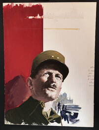 Yves Thos - Couverture Maréchal Leclerc pour 15 récits de la seconde guerre mondiale - Couverture originale