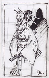 Hub - Okko Femme Au Masque de Hannya - Illustration originale