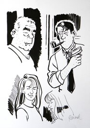 François Ravard - » Nestor Burma dans l’île » – Illustration originale – François Ravard - Illustration originale