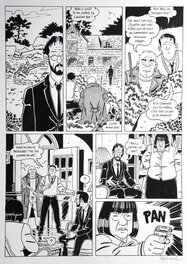 François Ravard - » Nestor Burma dans l’île » – Planche originale- Page n° 77 – François Ravard - Planche originale