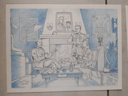 Christophe Alvès - Lefranc tintin balke mortimer hommage / christophe alvès - Original Illustration