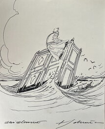 François Schuiten - “ Les Cités Obscures ” - Planche originale