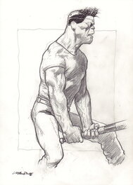 Liberatore - Ranxerox Batte - Illustration originale