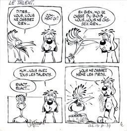 Henri Dufranne - Gai Luron poche (Le talent) vol 14 - planche 37 - Planche originale