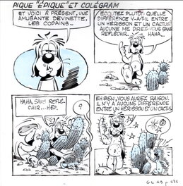 Henri Dufranne - Gai Luron poche (Pique"épique" et colégram) vol 19 - planche 175 - Planche originale