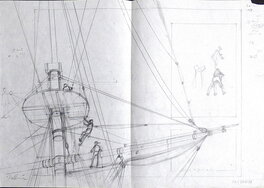 Patrice Pellerin - Croquis préparatoire n°3 pour L'épervier - Œuvre originale